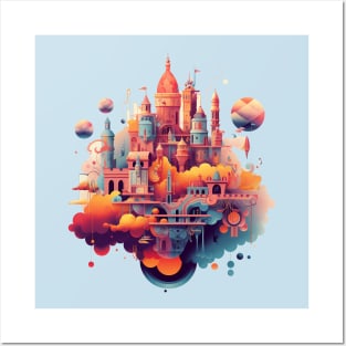 Pastel Dreams: Floating Utopia in Chromatic Harmony Posters and Art